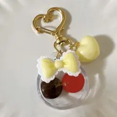 シャカシャカシェイカー レジンキーホルダー マーブルチョコ ハート型チャーム