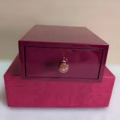 芝翫香ジュエリーケース アクセサリーボックス ワインレッド