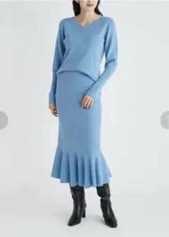 【上下セット】ミラオーウェン ニットセットアップ 1 マーメイドスカート ウール