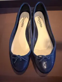 Repetto 레펫 발레 슈즈 에나멜 네이비 37