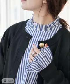 2025SS Spick and Span コットンポプリンタックフリルブラウス