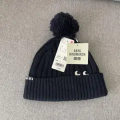 ANYA HINDMARCH UNIQLO ネイビー ニット帽