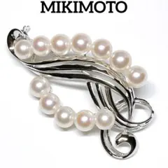 極美品✨MIKIMOTO ミキモト アコヤパール　ブローチ　シルバー