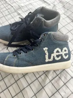 Lee デニムブルーハイカットスニーカー　【美品】のサムネイル