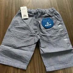 ハーフパンツ 青と白のストライプ柄 (150cm) THE SHOP TK 新品