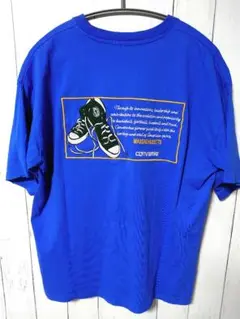 CONVERSE 刺繍 Tシャツ ブルー Mのサムネイル