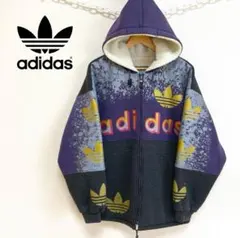 【激レア】adidas 80s スウェットパーカー 裏ボア 中綿 ビッグサイズ