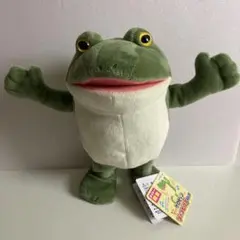 チャリカエル ギミックぬいぐるみ 緑 タイトー限定 おとぼけケロピョン