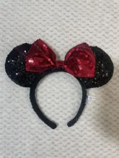 ミニーカチューシャ　スパンコール　ディズニー　カチューシャ