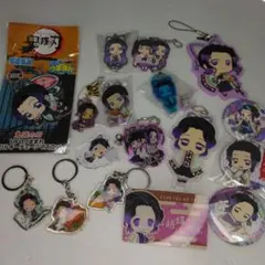 鬼滅の刃 　胡蝶しのぶ　キャラクターグッズ17個組　缶バッチ、キーホルダー他