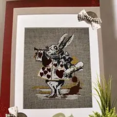 アリスのウサギ 刺繍図案
