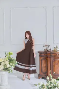 ち*る様 mistreass Lace Collar Sheer Line Dr - メルカリ
