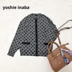 yoshie inaba ヨシエイナバ モノグラム総柄 カーディガン ウールのサムネイル