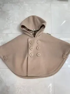 ミキハウス ベビーポンチョ Fサイズ ベージュ