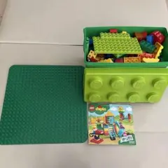 LEGO duplo ブロック　緑色基盤プレート　ケース付き　まとめ売り　セット