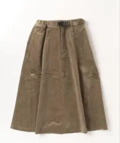 グラミチ　パネルドミディスカート　ライトオリーブ　Gramicci コーデュロイ