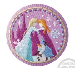 ディズニー刺繍缶バッチ　アナと雪の女王