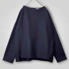 美品【green label relaxing】ウール混ニットソー 長袖 日本製