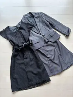 レディース スカートスーツ グレー フォーマル セレモニー 7号