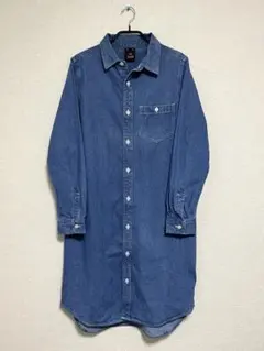 美品 未使用 X-girl エックスガール デニム ロングシャツ ワンピース