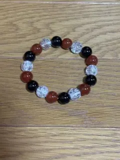ブレスレット 黒 赤