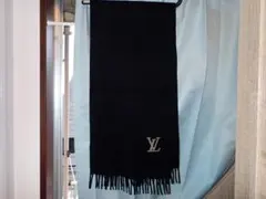 週末値引　Louis Vuitton マフラー ブラック ロゴのサムネイル