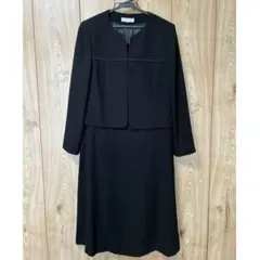 ブラックフォーマル　礼服　喪服　13号　ワンピース　しまむら 前開き　洗える