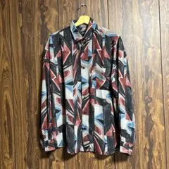 Naive magic 総柄シャツ 長袖 幾何学柄 Lサイズのサムネイル