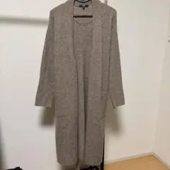 UNIQLO ユニクロ ロングカーディガン ニットコート ブラウン系 Mサイズ