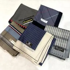 【未使用】ブランド メンズハンカチ ５枚セット
