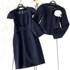 極美品‼️【TO BE CHIC トゥービーシック】ネイビーワンピーススーツ 卒業