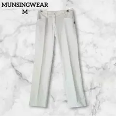 【極美品】マンシングウェア　ロングゴルフパンツ　センタープレス M　ホワイトのサムネイル
