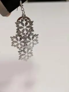 雪の結晶デザイン シルバーイヤリング