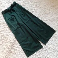 『ナチュラルビューティーベーシック』 (M) タックワイドパンツ ベルト付き