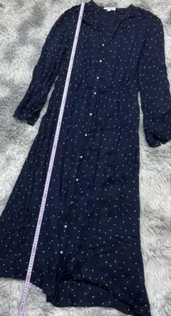 ニコアンド Niko and… ロングシャツワンピース スカート ネイビー