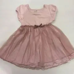 petit main 半袖ワンピース 100cm ピンク　チュール