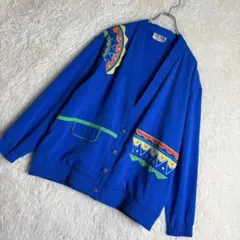 XL　ジャケット　デザインジャケット　90’s　レトロ　ネイティブ柄　個性派のサムネイル