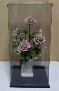 大型 ケース入り 造花 西洋彫刻風 花瓶 フラワー オブジェ 置物 美術品