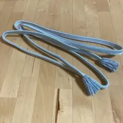 水色　平組 帯締め　撚り房　より房