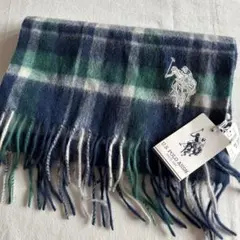 新品U.S.POLO ASSN. チェック柄フリンジマフラー 5390円