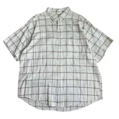 90s Chaps Ralph Lauren リネンシャツ BD 半袖 チェック