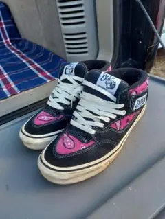 Vans Half Cab ブラック/ピンク ペイズリースニーカー