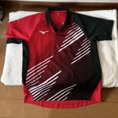 Mizuno 卓球ウェア 赤黒 XS