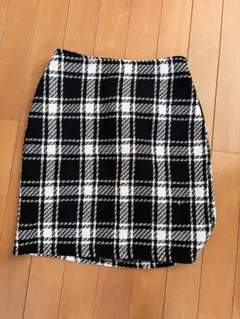 ツイードチェック　ミニスカート　M