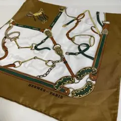 エルメス BRANDEBOURGS ブランデンブルク飾り カレ90 スカーフ 桃
