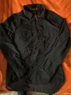 ZARA BASIC 黒ドット柄長袖シャツ M