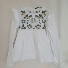 ZARA Trafaluc collection ホワイトブラウス S