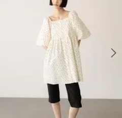 ローリーズファーム　LOWRYSFARM　ペプラムチュニックSS　ドットのサムネイル