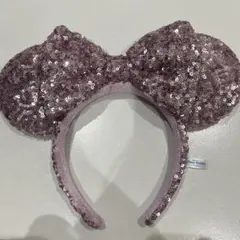 ディズニーランドカチューシャ ピンクスパンコールリボン（※即購入可能です）