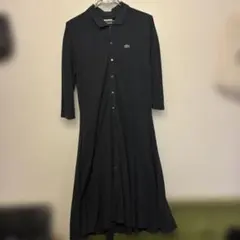 Lacoste ダークグレー 七分袖ワンピース